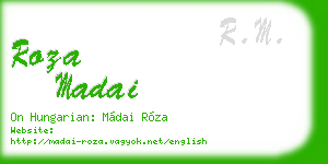 roza madai business card