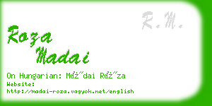 roza madai business card